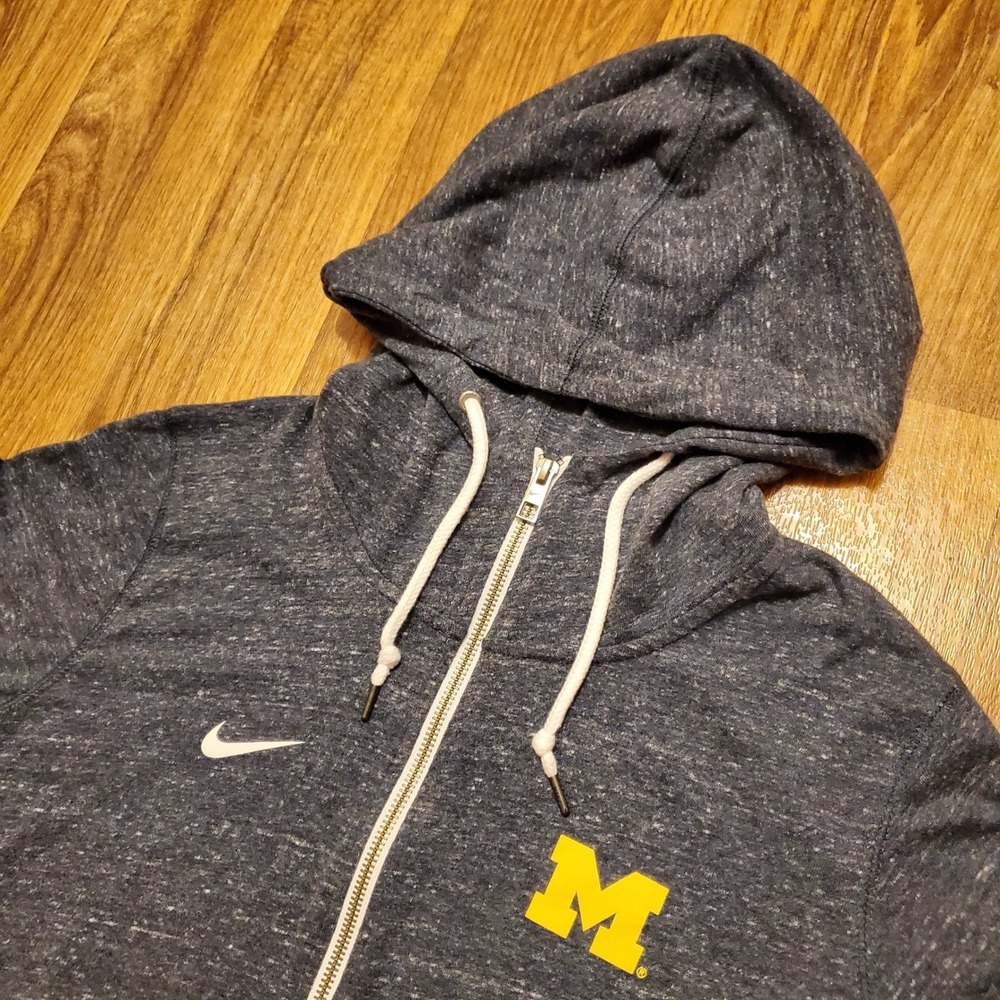 Nike Michigan‎ Wolverines Hoodie Jacket Women Large Blue Zip Up NCAA